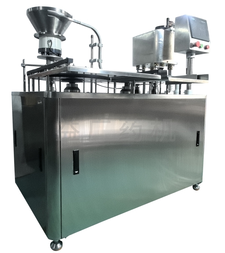 YHZG-60雙頭西林瓶軋蓋機左視圖 YHZG-60雙頭西林瓶軋蓋機左視圖